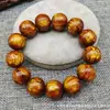 Pulsera de Círculo Único de Sauce Marino Dorado para Hombre, Coral Negro, Rosario de 108 Cuentas, Pulsera Multicírculo para Niñas con Cuentas Budistas y Juguetes