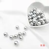 Contas de Pérolas de Imitação de Água Profunda 8-18mm Meio Furo Pérolas de Imitação Cinza Escuro Contas Soltas Perfeitamente Redondas Acessórios para Joias DIY Materiais Artesanais