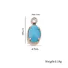 Colgante pequeño de acero inoxidable, cristal de diamante de cristal de óvalo colorido, accesorio de joyería para pulsera DIY de un solo agujero al por mayor