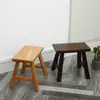 Em estoque banquinho pequeno de madeira atacado madeira maciça madeira de borracha banquinho para adulto banquinho doméstico para trocar de sapatos banquinho de dança apoio para os pés banquinho de madeira