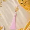 Pingente de Liga Oca com Borla de Lua Cheia Estilo Chinês Tradicional, Decoração de Caixa de Presente de Bolo da Lua Estilo Chinês Novo, Presente de Borla do Festival do Meio Outono