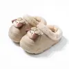 Chinelos de Algodão de Inverno para Crianças Meninos e Meninas Quentes Mais Veludo EVA Impermeável Removível Pai-Filho Crianças Grandes e Médias Bebê Sapatos de Algodão