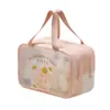 Bolsa de maquillaje, bolsa de aseo, bolsa de viaje portátil de gran capacidad, impermeable, adecuada para gimnasio, natación, baño, bolsa de almacenamiento transparente de doble capa