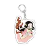 Mercancía de la Serie Kimetsu no Yaiba, Tres Personajes Pequeños, Miembros del Escuadrón Cazademonios, Llaveros Acrílicos de Alta Visibilidad, Regalo para Amigos