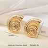 Pendientes de Acero Inoxidable de Alta Gama Tohm Transfronterizos Nuevo Estilo Simples y Versátiles Pendientes Dorados de Moda Que No Se Desvanecen y No Son Alérgicos