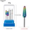 Cabezal de pulido nail art aleación de cerámica acero tungsteno juego de 7 piezas pre-remoción pulido nail art herramienta de limpieza de piel muerta