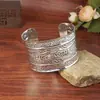 Pulsera Ancha Dorada Alienígena Dunhuang para Mujer Estilo Étnico Bohemio Pulsera de Brazo Pulsera Dai Joyería India Europea y Americana
