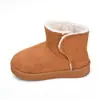 Botas de nieve para niños forradas de felpa con suelas suaves de ante sintético, ligeras y versátiles, zapatos de algodón cálidos y resistentes al frío para niños
