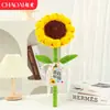 Ramo de Varillas Giratorias de Girasol Extra Grande Diseño Creativo Ganó el Primer Lugar en la Competencia de Regalos de Temporada de Graduación de Flores Artificiales de Girasol