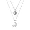 Collares de Pareja con Proyección de Sol y Luna de Venta Directa de Fábrica Personalizados para Mujeres y Hombres, Accesorios de Sol y Luna, Colgante de Cadena para Clavícula para Mujer
