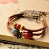 Joyería de cerámica Jingdezhen estilo étnico geométrico pulsera de cerámica tamaño ajustable para mujer joyería de cerámica al por mayor