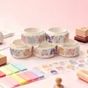 Conjunto de Fitas Washi de Formato Especial Personalizado, Adesivos para Caderno de Bolso, Hot Stamping, Corte a Laser Washi Tape de Desenho Animado