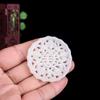 Venta al por mayor de fábrica de colgante de doble dragón hueco de jade blanco afgano con cerradura de flor de ciruelo, accesorios de ropa chinos, cadena de suéter de cintura Yu Pei