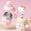 Botella de Agua Aislada Sanrio Imo, Taza con Popote Linda de Oficina para Niñas, Taza de Café de Viaje para Parejas