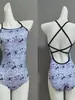 Traje de Banho Competitivo One-Piece Cartoon Conservador Cross-Border Profissional de Corrida Feminino para Meninas