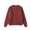 Yidao Vintage Otoño 2026 Nueva Colección: Suéter de Punto Retro de Color Sólido con Cuello Redondo, Suéter Base Casual de Ajuste Holgado para Hombre