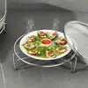 Rejilla para vaporizar, trípode para plato de vaporizar, soporte triangular para vaporera casera, rejilla para vaporizar olla de cocina separadora de agua, rejilla para vaporizar alimentos, cesta para utensilios