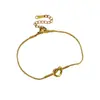 Nuevo Pulsera Trenzada de Acero de Titanio Hecha a Mano Regalo del Día de la Madre Cadena Serpiente Redonda Chapada en Oro Real Joyería que Conserva el Color para Mujeres Venta al por Mayor