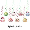 Conjunto de Decoração de Festa de Natal de Baozi Desenho Animado Banner Balões Enfeites de Favo de Mel Toppers de Bolo Decoração de Cena Festiva