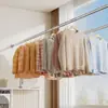 Barra retráctil de acero inoxidable para secar ropa en armarios, adecuada para uso doméstico, balcones y baños; disponible en varios tamaños y en stock para suministro a granel