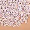 Cuentas de Letras Inglesas Estampado en Caliente para Manualidades Niños Educación Temprana Joyería Cuentas Sueltas Pulseras Tejidas a Mano Accesorios para Collares