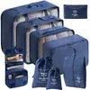 Conjunto de Armazenamento para Viagem Amazon Bolsa de Armazenamento para Viagem Conjunto de Oito Peças Bolsa de Armazenamento para Organização de Roupas de Viagem