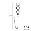 Conector de Pasador Rápido Tipo B de Acero Inoxidable Giratorio con Rodamiento Anillo de Conexión Figura 8 Pasador Herramientas Accesorios Aparejos de Pesca