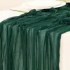 Novos produtos transfronteiriços Caminho de mesa enrugado Gaze Toalha de mesa translúcida Toalha de mesa para festa de feriado Toalha de mesa de casamento Twist Caminho de mesa enrugado