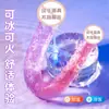 Princesa Misteriosa - Vibrador Gigante de Vidro de Cristal de Cabeça Dupla, pode ser aquecido e congelado, adequado para uso de casais