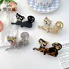Presilha de Gato Desenho Animado Fofa para Mulheres, Presilha Tubarão Doce para Coque na Nuca, Acessório de Cabelo Versátil Tendência Estilo Ins para Mulheres