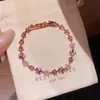 Pulsera de flor de doble capa con circonita vintage de diseño único, versátil y elegante, que ofrece un lujo ligero y una sensación sofisticada