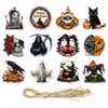 Etiquetas de Decoración de Halloween Transfronterizas y Adornos Colgantes, Colgantes de Fantasma y Lápida, Decoraciones Colgantes para Fiestas Espeluznantes