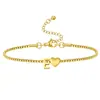 Amazon Carta de Amor Transfronteriza 26 Letras Estilo Nuevo Moderno, Suave, Elegante, Sencillo y Versátil Cadena Fina Joyería de Mano para Mujeres