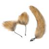 Sexy Sm Entrenamiento de Dos Piezas Diadema Orejas de Gato Zorro Tapón Anal Cola Juego de Roles Accesorios Divertidos para Mujeres