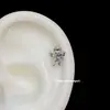 Gótico Barroco Ángel Hueso de Oreja Uña Vapor Wave Amor Relieve Acero de Titanio Uña Coclear Diseño de Nicho