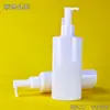 Botella de Loción Corporal Personalizada de 200 ml, Botella de Aceite Limpiador, Plástico PET, Bomba de Presión PP, Producto Cosmético Blanco para el Cuidado de la Piel, Botella Vacía