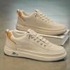 2025 Primavera Sapatos Masculinos Novos Sapatos Respiráveis Brancos Tênis Masculinos da Moda All-match Tênis de sola grossa Sapatos Casuais Sapatos da Moda