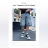 Pantalones Cortos de Mezclilla Rasgados Finos de Marca de Moda de Verano para Hombre, Pantalones de Cinco Puntos Bordados a la Moda, Pantalones Casuales Elásticos de Longitud Media Estilo Coreano