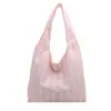 Bolsa de Hombro Transfronteriza 2026 Verano Nueva Bolsa Tote Rayas Bloques de Color para Mujer Linda Dulce Gran Capacidad