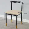 Silla de Comedor Nórdica Modelo Nuevo 2025 Juego de Mesa y Sillas de Comedor para Uso en el Hogar, Silla con Respaldo, Taburete de Estudio, Silla de Madera Sintética, Silla de Arte en Hierro Tipo Cuerno