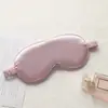 Máscara de Ojos de Seda Artificial de Doble Cara Bloqueadora de Luz para Dormir, Máscara de Ojos Elástica para Siestas de Viaje, Máscara de Ojos de Aviación Estampada al por Mayor