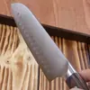 Faca de Chef de Aço Inoxidável Transfronteiriça com Cabo de Madeira Colorido 7 polegadas Faca de Cozinha Doméstica Faca para Frutas e Vegetais Faca de Cozinha para Chef