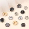 Botones de Cuatro Agujeros para Traje de Alta Gama, Abrigo de Lana, Botones para Camisa de Traje, Gemelos, Botones Redondos de Moda y Versátiles para Hombres y Mujeres