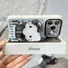 Soporte de gato lindo se transforma instantáneamente en una funda de teléfono, adecuado para iPhone 17 Pro Max, funda de color sólido transparente cielo estrellado para iPhone 16