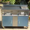 Carrito Multifuncional Comercial para Snacks, Carrito de Hotcakes Portátil, Carrito de Puesto Móvil, Parrilla Teppanyaki Frita, Carrito de Barbacoa para Mercado Nocturno