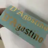 Logo em Chapa de Níquel Placa Galvanizada Personalizada com Letras Separadas, Adesivo de Metal, Placa de Nome de Metal Adesiva Escavada de Níquel