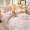 Juego de ropa de cama de tres piezas 100% algodón para dormitorios de estudiantes, específicamente para residentes de secundaria y universidad, sábana y funda de edredón de algodón puro para cama individual