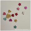 Parches de Estrella en Forma de Corazón, Tela No Tejida con Purpurina, Materiales y Accesorios para Accesorios del Cabello, Parches de Tela No Tejida de Flor de Ciruelo