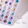 Celebrante de Internet Nuevo Arte de Uñas Sal Marina Cristal Diamante Forma Especial Aurora Mágico Estrella de Mar Corazón Torcido Super Flash Bombilla Joyería para Uñas