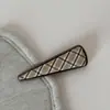 Tecido Xadrez Britânico Clipe Inferior de Metal Grampo de Cabelo Geométrico Moda Simples Clipe para Franja Clipe Lateral Acessórios de Cabelo Novo Estilo
